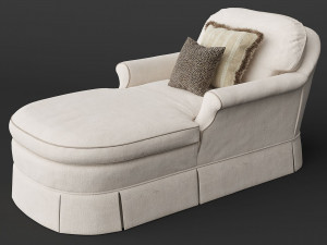 CENTURY FURNITURE Grace Chaise 11-615 Two color set Model 3D