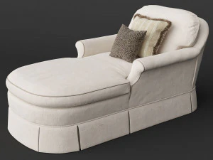 CENTURY FURNITURE Grace Chaise 11-615 Two color set 3D Model