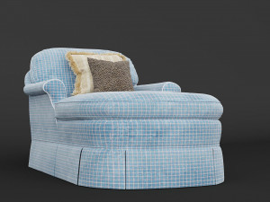 CENTURY FURNITURE Grace Chaise 11-615 Two color set Model 3D