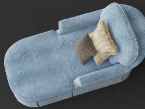 CENTURY FURNITURE Grace Chaise 11-615 Two color set 3D Model