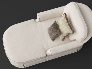 CENTURY FURNITURE Grace Chaise 11-615 Two color set Model 3D
