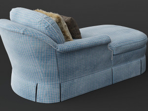 CENTURY FURNITURE Grace Chaise 11-615 Two color set Model 3D