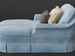 CENTURY FURNITURE Grace Chaise 11-615 Two color set Model 3D