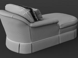 CENTURY FURNITURE Grace Chaise 11-615 Two color set Model 3D