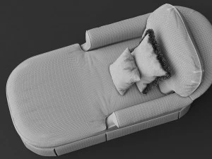 CENTURY FURNITURE Grace Chaise 11-615 Two color set 3D Model
