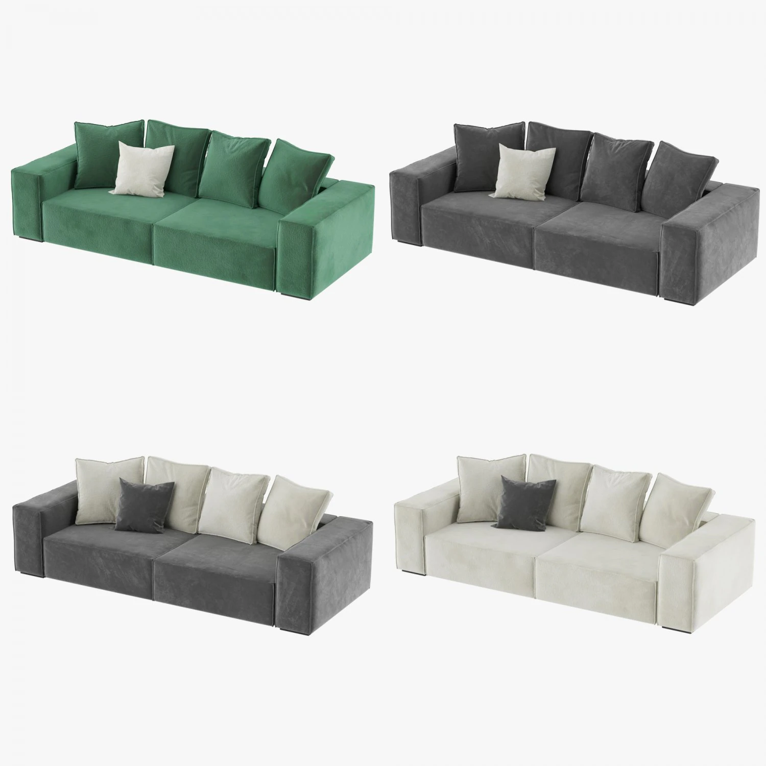 MEXO Casanova Sofa 3D Model .c4d .max .obj .3ds .fbx .stl .blend 