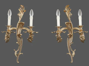 MIS EN DEMEURE Sconce Pompadour Gold 3D Model