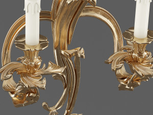 MIS EN DEMEURE Sconce Pompadour Gold 3D 모델