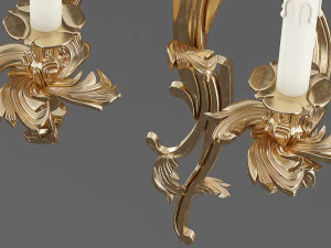 MIS EN DEMEURE Sconce Pompadour Gold 3D Model