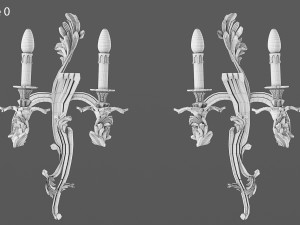 MIS EN DEMEURE Sconce Pompadour Gold 3D 모델