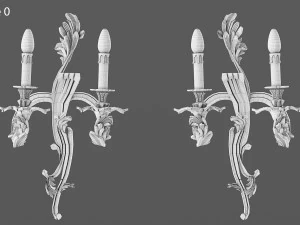 MIS EN DEMEURE Sconce Pompadour Gold 3D Model