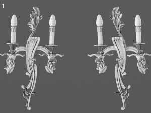 MIS EN DEMEURE Sconce Pompadour Gold 3D 모델
