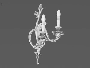 MIS EN DEMEURE Sconce Pompadour Gold 3D Model