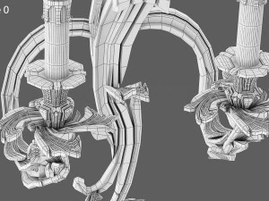MIS EN DEMEURE Sconce Pompadour Gold 3D Model