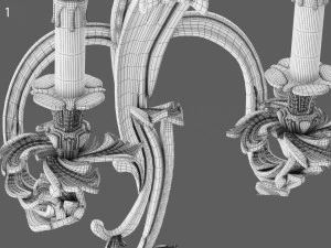 MIS EN DEMEURE Sconce Pompadour Gold 3D Model
