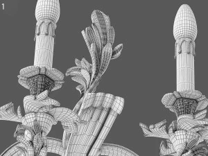MIS EN DEMEURE Sconce Pompadour Gold 3D Model