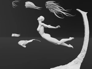 Sculpture Female -Born Within- 3D Model