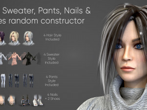 Female Woman Character Kenzie 35 Poses Mega Pack Modelo 3D