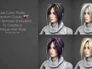 Female Woman Character Kenzie 35 Poses Mega Pack 3D Model