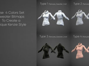 Female Woman Character Kenzie 35 Poses Mega Pack 3D Model