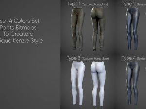 Female Woman Character Kenzie 35 Poses Mega Pack 3D Model