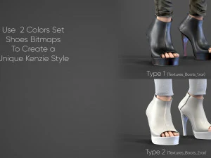 Female Woman Character Kenzie 35 Poses Mega Pack 3D Model