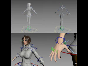 Female Woman Character Kenzie 35 Poses Mega Pack 3D Model