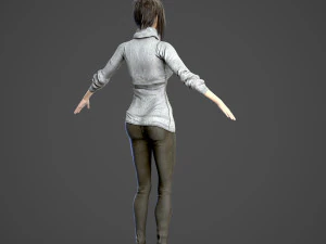 Female Woman Character Kenzie 35 Poses Mega Pack 3D Model