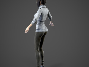Female Woman Character Kenzie 35 Poses Mega Pack Modelo 3D