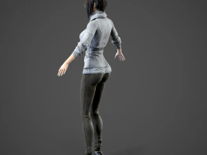 Female Woman Character Kenzie 35 Poses Mega Pack 3D Model