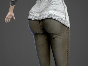 Female Woman Character Kenzie 35 Poses Mega Pack 3D Model