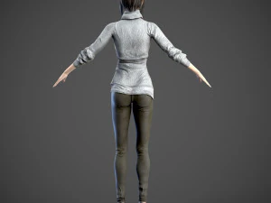 Female Woman Character Kenzie 35 Poses Mega Pack 3D Model