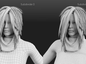 Female Woman Character Kenzie 35 Poses Mega Pack 3D Model
