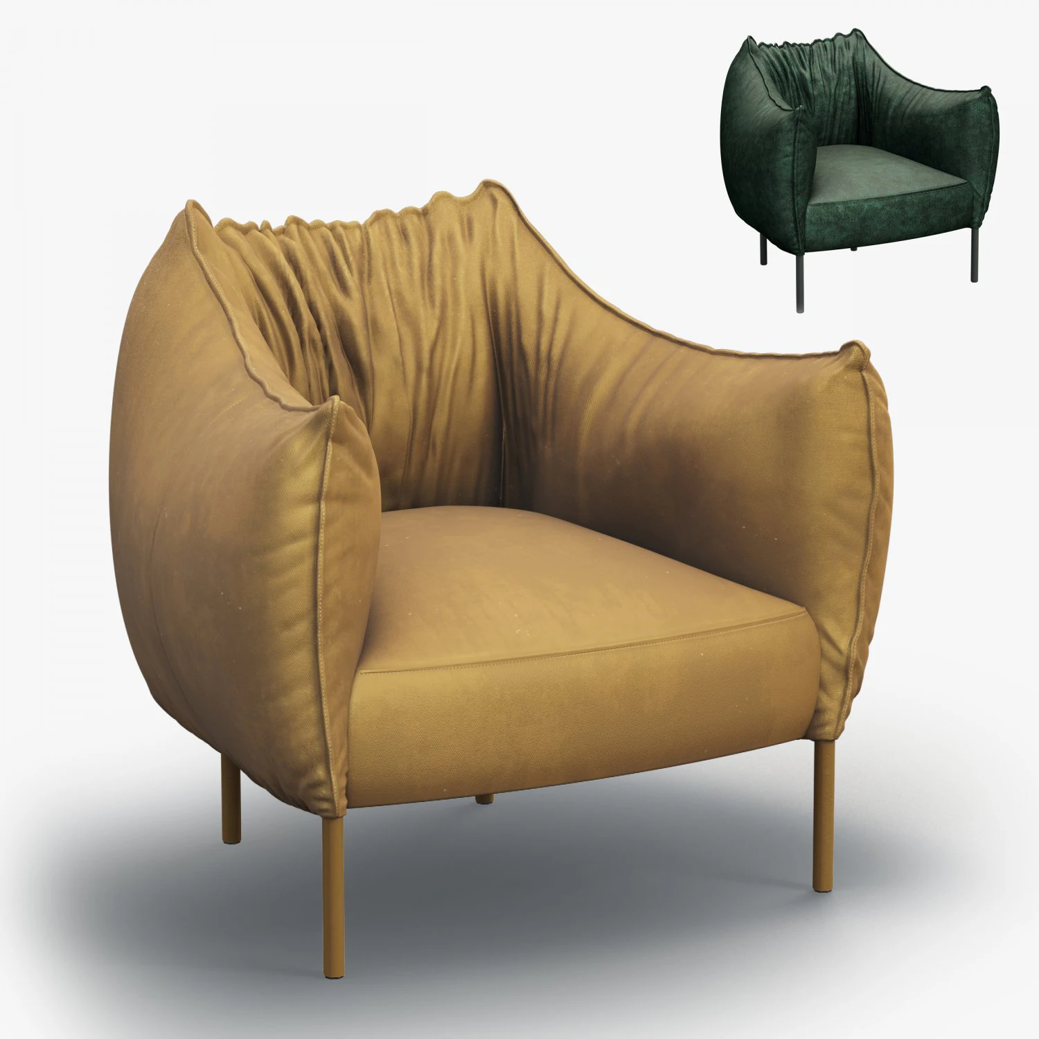MEXO Chicken armchair 3D Model .c4d .max .obj .3ds .fbx .stl .blend 