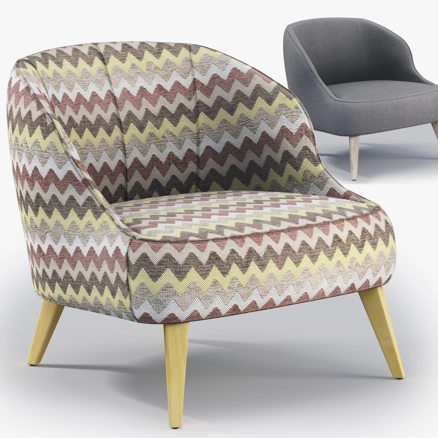 MEXO Dorota chair 3D Model .c4d .max .obj .3ds .fbx .stl .blend
