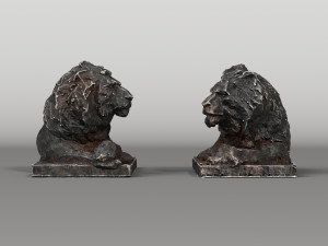 Two Lions Sculpture Modelo 3D