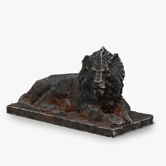 Lion Sculpture Modèle 3D .c4d .max .obj .3ds .fbx .stl .blend 