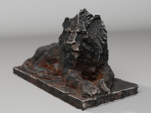 Lion Sculpture Modèle 3D