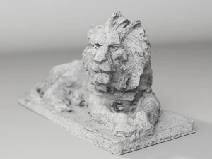 Lion Sculpture 3D Model
