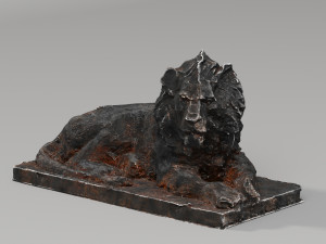 Lion Sculpture Modèle 3D