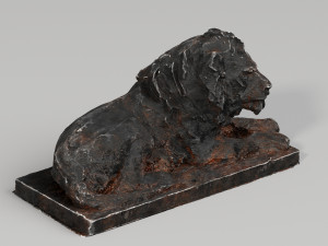 Lion Sculpture Modèle 3D