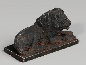 Lion Sculpture 3D Model