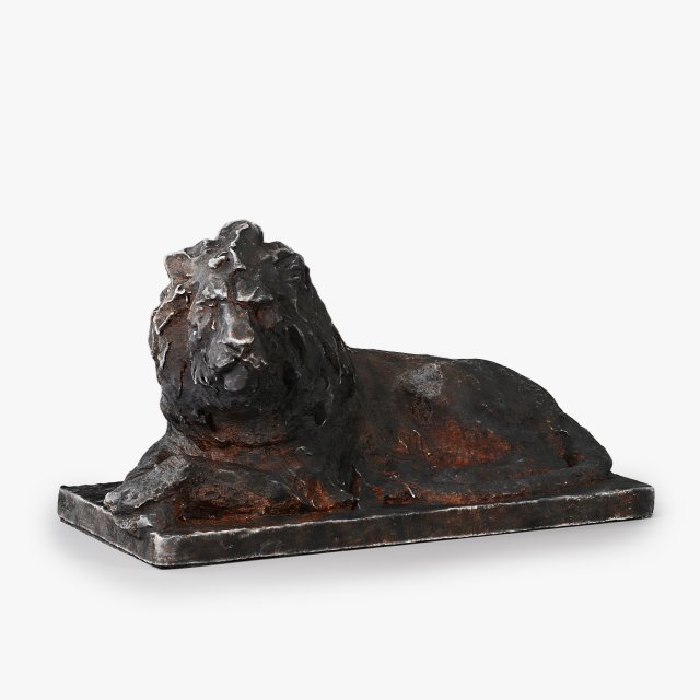Lion Sculpture Cast iron Model 3D .c4d .max .obj .3ds .fbx .stl .blend