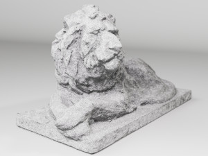 Lion Sculpture Cast iron Model 3D