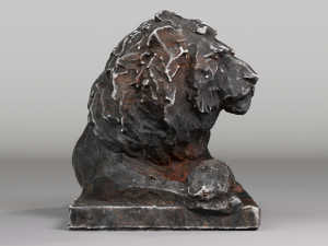 Lion Sculpture Cast iron Model 3D