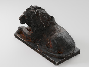 Lion Sculpture Cast iron Model 3D
