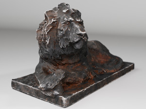 Lion Sculpture Cast iron Model 3D