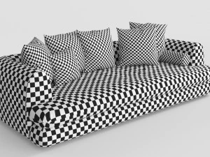 MEXO White Fox Sofa 3D Model