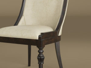 Century Furniture Wellington Court Side Chair 309-541 Modèle 3D