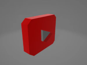 Icona di YouTube 3D Modello 3D